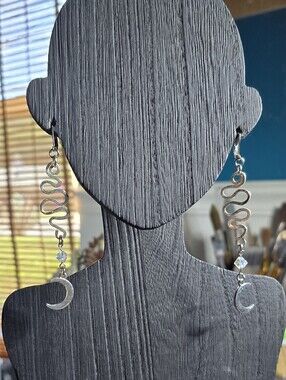 Moon Wave Drop Earrings